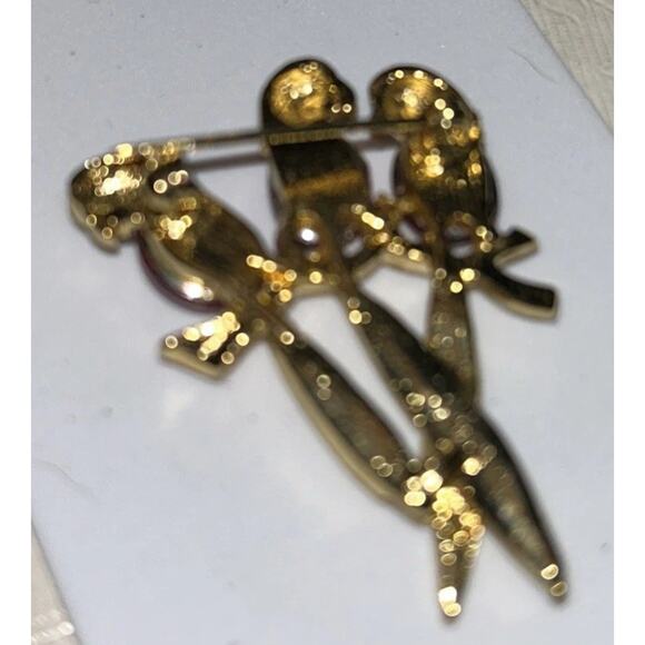 Vtg. 3 Red Jelly Belly Bird Brooch - Picture 6 of 7